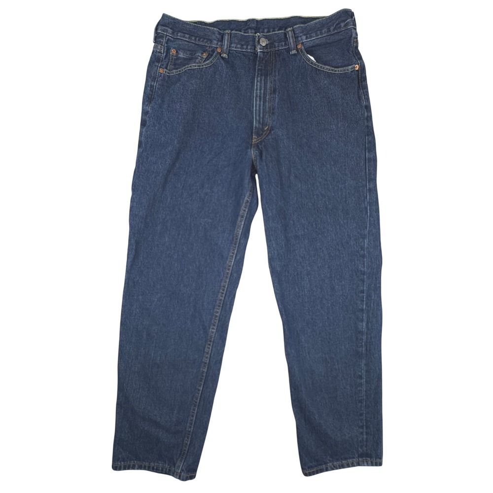 Levis 550 Relaxed Fit Tapered Leg Jeans 36x32 Dark Wash Indigo Blue Denim Baggy